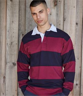 Front Row Sewn Stripe Rugby Shirt